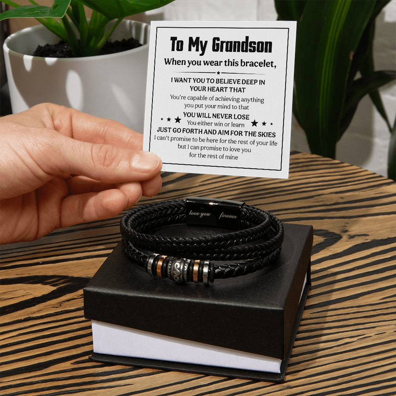Love You Forever Believe Deep (To My Grandson) – Bracelet